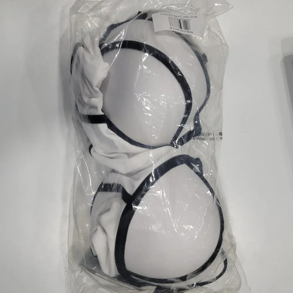 Frederick's of Hollywood Underwire One Piece-Swimsuit White-Medium - Picture 10 of 11